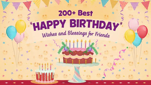 200+ Best "Happy Birthday" Wishes and Blessings for Friends Birthdays are a perfect occasion to show your friends how much they mean to you. Whether you’re looking for heartfelt birthday messages, fun wishes, or thoughtful blessings, we’ve got you covered with over 200 unique birthday greetings. This comprehensive list is filled with creative and meaningful birthday wishes for friends of all ages, making it easier than ever to celebrate the special day of the people who brighten your life. From funny birthday messages to sweet blessings, express your love and appreciation with the perfect words today! Touching Birthday Wishes for Best Friend Happy Birthday to the one who has always been by my side, through thick and thin 👫 Wishing you a day filled with love, laughter, and all the happiness you deserve 🎉 I’m so lucky to have you in my life. May this year bring you endless joy 💖 You are more than a best friend, you're family to me. Cheers to another amazing year 🎂 Your friendship means the world to me, and I’m grateful for you every single day 🌍 Happy Birthday to my forever friend, I can't wait to create even more memories with you 💫 You’re one in a million, and today is all about celebrating the beautiful person you are 🌟 May your birthday be as sweet and special as the kindness you bring into my life 🎈 To the person who fills my life with so much joy, I wish you nothing but the best 🥳 You make my world brighter just by being you. Have the happiest birthday ever 🌈 I’m so thankful for your unwavering support and love. May your day be as incredible as you 💕 Here's to the best friend I could ask for, may your birthday be filled with laughter and joy 🎶 May this birthday bring you all the success and happiness your heart desires 💪 Wishing you a birthday filled with good vibes, great company, and lots of cake 🍰 Your friendship is the best gift I’ve ever received. Happy Birthday, my dear friend 🎁 Unique Birthday Wishes for Friends May your special day be filled with love, laughter, and all the things that make you happy 🌟 Wishing you a year ahead full of adventure, success, and moments that take your breath away 🌈 Happy Birthday to the person who brings out the best in me! Have a fantastic year 🎉 May every dream you have come true as you celebrate another year of your amazing life ✨ Here’s to another year of making memories together. Cheers to the journey ahead 🥂 Wishing you a day as incredible as your heart is! Happy Birthday to my best friend 💖 May this birthday mark the beginning of the best chapter of your life yet 📖 Here’s to a life full of happiness, laughter, and unforgettable moments. Happy Birthday! 🎈 You deserve all the love, joy, and success in the world. May your birthday be as amazing as you are 🌟 Cheers to you on your special day! May your future shine as bright as you’ve made my life ✨ May your birthday be filled with new adventures and beautiful moments that you’ll cherish forever 🌍 Wishing you the happiest of birthdays and a year full of blessings and happiness 🙌 May this year bring you everything you’ve been wishing for and more 🌠 You’re not just a friend, you’re family. Wishing you the best birthday ever 🎂 On your special day, I wish you a year full of laughter, love, and everything your heart desires 💖 Simple Birthday Wishes for Friend Happy Birthday! Wishing you all the best today and always 🎉 May your day be filled with happiness and joy. Enjoy every moment 🥳 Here’s to another year of amazing memories. Have a fantastic birthday! 🎂 Wishing you a day full of love, smiles, and fun. Enjoy your special day 💫 Hope your birthday is filled with laughter, love, and everything you enjoy most 🎈 Happy Birthday, my friend! May your year ahead be full of success and happiness 🌟 Another year older, another year wiser. Wishing you a year full of happiness and growth 💕 Wishing you the best birthday ever filled with love and laughter! 🌈 Have an amazing birthday filled with joy and sweet moments 🎉 Sending you all my love and birthday wishes on your special day 💖 May your birthday bring you all the happiness and fun you deserve 🎂 Here’s to celebrating you today! Have the best birthday ever 🎁 Wishing you a simple and joyful birthday filled with love and happiness 💫 May your day be as special as you are. Happy Birthday, my dear friend 🎈 Have an incredible birthday filled with all the things you love the most 🎉 Blessing Birthday Wishes for Friend May God bless you with love, happiness, and good health on your special day 🙏 Wishing you a birthday full of God's grace and blessings. Have an amazing year ahead ✨ May your year be filled with peace, joy, and success. Happy Birthday to my blessed friend 🙌 Sending you prayers and blessings for a year filled with happiness and growth 💖 May your life be filled with endless blessings and your birthday be as special as you are 🙏 Wishing you a year of prosperity, good health, and abundant love. Happy Birthday! 🌹 On your birthday, I pray that God blesses you with strength, peace, and all the love in the world 💕 May this birthday be the start of a year full of wonderful blessings and unforgettable moments 🌟 Wishing you a birthday full of grace, peace, and everything you’ve been hoping for 🙌 Happy Birthday to my dearest friend! May God continue to guide and bless you every day 🙏 May the Lord bless your life with everything you desire and more. Have a blessed birthday 🌸 Sending you birthday blessings of peace, joy, and an abundance of love 💖 May God fill your heart with joy and bless you with another wonderful year 🕊️ Happy Birthday to the one who brightens my life! Wishing you all the blessings in the world ✨ May your special day be filled with divine blessings and endless happiness 🌟 Special Birthday Wishes Wishing you a birthday filled with love, laughter, and unforgettable memories 🎉 May your special day be as amazing as the happiness you bring into my life 💫 On your birthday, I wish you a year full of success, peace, and endless joy 🌟 You deserve nothing but the best today and always. Happy Birthday, my friend 🎂 Wishing you all the love, happiness, and success in the world on your special day 💖 Here’s to another year of making memories that will last a lifetime 🌍 May your birthday bring you joy, peace, and everything you've dreamed of 💫 Sending you all my love on your birthday and always. You mean the world to me 🌍 I hope this year brings you as much happiness as you bring to everyone around you 🌈 Cheers to you, my dear friend. May this year be your best yet 🥂 May your birthday be filled with love, fun, and unforgettable moments 🎉 On your birthday, may all your dreams come true and your heart be filled with joy 🌠 Wishing you a birthday that’s as special and unique as you are 💖 May your life always be as joyful and beautiful as your birthday today 🌟 Here’s to celebrating you today and always, with lots of love and laughter 🎈 Birthday Blessings for Dear Friend May God bless you with good health, happiness, and endless love on your special day 🙏 Sending you blessings of joy, peace, and abundance today and always 💫 Wishing you a year full of blessings, health, and everything you’ve been hoping for 🌸 On your birthday, may the Lord bless you with joy, success, and all the things you love 💕 May God grant you strength, happiness, and many more years of joy. Happy Birthday 🙏 Wishing you divine blessings and a year of good health and prosperity 🌟 May your day be filled with the Lord's grace, love, and peace. Happy Birthday 🙌 I pray that God continues to shower you with blessings and protect you always 💖 Sending you birthday blessings for a year filled with love, peace, and success 🕊️ May you always find peace and joy in everything you do. Happy Birthday, dear friend 🙏 Wishing you all the best that life has to offer, and may your dreams come true 🌠 May God’s grace shine upon you today and in the year ahead ✨ Blessings to you on your special day! May the coming year bring you everything you desire 💖 On your birthday, I pray for a future filled with joy, love, and good health 🌷 Wishing you a blessed birthday, full of all the love and joy you bring into the world 🌟 Sweet Birthday Wishes for Best Friend Happy Birthday to the one who knows me better than anyone else. You’re my rock 💖 Wishing you a year of endless happiness and unforgettable moments. You deserve the best 🥳 Happy Birthday, best friend! I’m so grateful to have you in my life 🎂 May your birthday be as sweet and amazing as you are to me 💕 Cheers to another year of amazing memories and laughter together 🥂 Wishing you the happiest of birthdays filled with love, joy, and everything you wish for 💫 To the one who makes every moment unforgettable, Happy Birthday! 🎉 You bring so much happiness into my life, and I’m lucky to have you as my best friend 🌟 May your birthday be as sweet and special as your heart is 💖 Here’s to celebrating you today and always. You make the world a better place 🌍 Happy Birthday to my best friend! May this year bring you all the success and love you deserve 🎈 Wishing you all the happiness in the world. Happy Birthday to my favorite person 💕 May your day be filled with love, laughter, and everything that brings you joy 🌈 Happy Birthday to the one who fills my life with so much laughter and happiness 🥳 Wishing you a day full of joy and a year full of success, best friend 🎉 Funny Birthday Wishes for Friends Happy Birthday to the one who’s aging like fine wine… or maybe like cheese 🧀 May your day be filled with as much laughter as the number of candles on your cake 🎂 Congrats on being one year older and wiser, but mostly older 🥳 Wishing you a birthday so amazing that even your cake will be jealous 🎉 Another year, another grey hair. You’re just collecting wisdom now! 😂 Happy Birthday! May your day be as awesome as you pretend to be on social media 📸 Here's to another year of pretending we’re still in our 20s! 🎈 May your birthday be like your age—just a little bit more fabulous and a lot more fun 🎉 Happy Birthday! Don’t worry about the candles—just think of them as a fire hazard 🕯️ Wishing you a birthday that’s as fabulous as your online shopping habits 🛍️ Happy Birthday! You may be a year older, but you’re still younger than you will be next year 🎂 Cheers to getting older but not growing up! Happy Birthday, you big kid 🎉 Birthdays are nature’s way of telling us to eat more cake—so let’s do it! 🎂 Happy Birthday! You're not getting older, you're just becoming a classic 🏆 Wishing you a birthday filled with laughter, cake, and zero responsibility 🥳 Emoji Birthday Wishes for Friends Happy Birthday! May your day be as amazing as you are! 🌟 Wishing you a day full of laughter, cake, and fun. Enjoy every moment! Cheers to another year of unforgettable memories and great times! May your birthday be filled with love, joy, and everything you wish for. 💖 Sending you all my love on your special day. I hope it’s everything you dreamed of! Here’s to another year of greatness and laughter. Enjoy your birthday to the fullest! You deserve the world today. May this birthday be as wonderful as your heart! Wishing you a fantastic birthday, filled with moments that make you smile. 😄 Happy Birthday! Let’s make this year even more incredible than the last! May this year bring you happiness, success, and all the joy your heart can hold! Wishing you a birthday as sweet as your soul! 🎂 I’m so grateful to call you my friend. Happy Birthday to one of the best! Have an unforgettable birthday today, full of fun and excitement! Happy Birthday to the one who always makes my days brighter! 🌞 Wishing you a birthday filled with love, laughter, and everything you love! Birthday Quotes for a Best Friend "A best friend is someone who knows all your flaws but still thinks you're amazing. Happy Birthday!" "Friendship is born at that moment when one person says to another, ‘What! You too? I thought I was the only one!’" – C.S. Lewis "A best friend is someone who makes you laugh even when you think you can’t smile. Happy Birthday!" "A true friend remembers your birthday but not your age. Enjoy your day!" "Wishing you a year full of laughter, joy, and endless adventures, best friend!" "You make life beautiful with your friendship. I hope your birthday is as wonderful as you are!" "Another year of amazing memories with my favorite person. Happy Birthday!" "I’m lucky to have a friend like you. May this year be filled with as much happiness as you bring to others!" "May your birthday be filled with all the love, joy, and happiness in the world. Cheers to many more memories!" "Best friends are like stars. You may not always see them, but you know they’re always there. Happy Birthday!" "You are the peanut butter to my jelly. Thanks for being an amazing friend. Happy Birthday!" "Here’s to another year of crazy adventures with my favorite person. Happy Birthday!" "The best part of life is having someone like you by my side. Have a wonderful birthday!" "Every day is better with you in it. Happy Birthday to my best friend!" "To my best friend: you make life brighter, and today is all about celebrating you!" Simple Best Friend Birthday Wishes Happy Birthday, my best friend! Wishing you a year filled with laughter and love! May your day be as special as you are. Enjoy every moment of it! Here’s to celebrating YOU today! Happy Birthday, my dear friend! Wishing you all the happiness and joy your heart can hold. Happy Birthday! Happy Birthday to my amazing best friend. Let’s make this year unforgettable! You make life so much better. Wishing you a birthday filled with love and laughter! Cheers to another year of beautiful memories with my best friend! Happy Birthday! I’m so thankful for you and all the laughter you bring into my life! Wishing you nothing but the best on your special day. You deserve all the love and joy! May this year be filled with new adventures and unforgettable moments! Happy Birthday, bestie! Happy Birthday to the one who brings so much joy to my life. Here’s to many more memories! You’re not just my best friend; you’re my family. Happy Birthday! Wishing you a birthday full of laughter, love, and all the good things life has to offer! Happy Birthday, bestie! I hope this year brings you everything you’ve dreamed of and more! Cheers to another year of laughter, adventures, and unforgettable moments. Happy Birthday! Birthday Wishes for Any Kind of Friend Happy Birthday! May your day be filled with laughter, joy, and everything that makes you happy. Wishing you a fantastic birthday and an amazing year ahead filled with new adventures! To a wonderful friend, may your birthday be as special as you are. Cheers to another year of unforgettable memories. Happy Birthday, my friend! Wishing you all the happiness in the world on your birthday. Have a blast! Happy Birthday! May you always find success and happiness in everything you do. Another year older, another year wiser. Enjoy every moment of your special day. To my dear friend, here’s wishing you a birthday full of love, joy, and beautiful moments. May your birthday bring you all the happiness you deserve. Enjoy your day! On your special day, I wish you nothing but the best in the year ahead. Happy Birthday! To the one who makes life brighter, may your birthday shine just as bright. Wishing you a wonderful birthday and a year full of laughter, love, and success. May this year bring you closer to your dreams. Enjoy every minute of your birthday! Happy Birthday! Here’s to a day filled with great memories and wonderful surprises. Wishing you all the love and joy today and always. Have the best birthday! Birthday Wishes for Guy Best Friends Happy Birthday to the best guy friend I could ask for. Let’s make this year one to remember! To my brother from another mother, Happy Birthday! Wishing you all the best today and always. Happy Birthday, my dude! Another year of laughs, fun, and unforgettable moments together. To my partner in crime, Happy Birthday! May your day be filled with everything you love. Wishing you a day filled with love, laughter, and great memories. Happy Birthday, my friend! Happy Birthday, bro! Here’s to another year of us making epic memories and living life to the fullest. May your birthday be as amazing as you are! Cheers to many more years of friendship. To the guy who’s been there through thick and thin, happy birthday! You deserve all the happiness in the world. Wishing you the best birthday ever! May this year bring you even more success and joy. Happy Birthday to the guy who makes every moment more fun. Enjoy your special day! Here’s to a birthday that’s just as epic as you are. Enjoy your day, my friend! To the man who knows me better than anyone, Happy Birthday! Wishing you all the best today and always. Cheers to another year of incredible adventures and laughter, my friend. Happy Birthday! Wishing you a birthday filled with laughter, good vibes, and amazing memories, bro! Happy Birthday, my best friend! Let’s make this year even better than the last. Frequently Asked Questions 1. What are the best birthday wishes for a friend? Send heartfelt messages that reflect how much your friend means to you, wishing them happiness, love, and joy on their special day. 2. How can I wish my best friend a happy birthday? Express your appreciation and gratitude for their friendship, along with wishing them a year filled with success and happiness. 3. What is a simple birthday message for a friend? “Wishing you a fantastic birthday filled with love, laughter, and all the things you enjoy the most!” 4. How do I make my birthday wish for a friend more personal? Share a personal memory or an inside joke, making your message more meaningful and special to your friend. 5. Can I send funny birthday wishes to my friend? Yes! Light-hearted and funny birthday wishes can brighten your friend’s day, just make sure it matches their sense of humor. 6. What are some thoughtful birthday wishes for a friend? “Wishing you all the love and happiness you deserve, today and always. I’m so grateful for your friendship.” 7. How can I wish a friend a happy birthday over text? “Happy Birthday, my friend! I hope your day is as amazing as you are and the year ahead brings you everything you dream of!” Final Thoughts Sending birthday wishes to a friend is a wonderful way to show appreciation and strengthen your bond. Whether you choose heartfelt, funny, or simple messages, your words can bring joy and make their special day unforgettable. With countless birthday wish ideas available, personalize your message to reflect the unique relationship you share, and make your friend’s day even brighter.