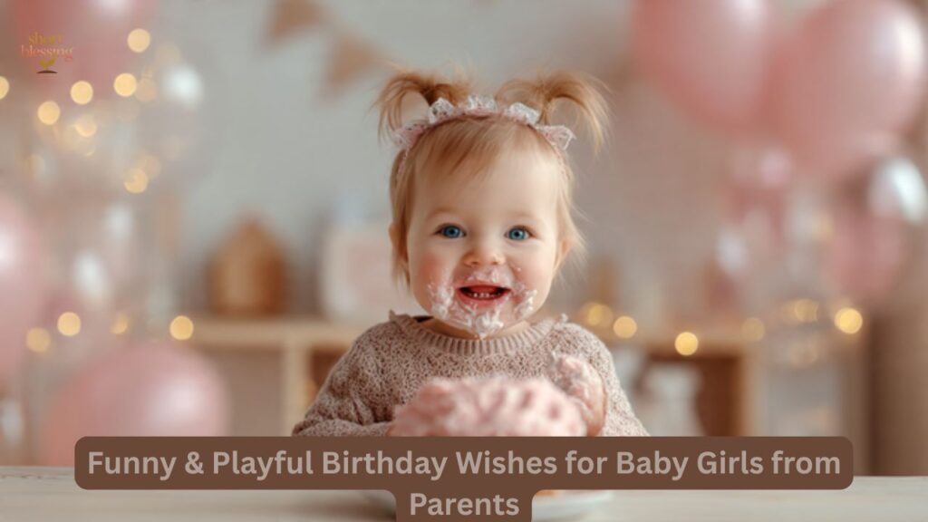 Funny & Playful Birthday Wishes for Baby Girls from Parents