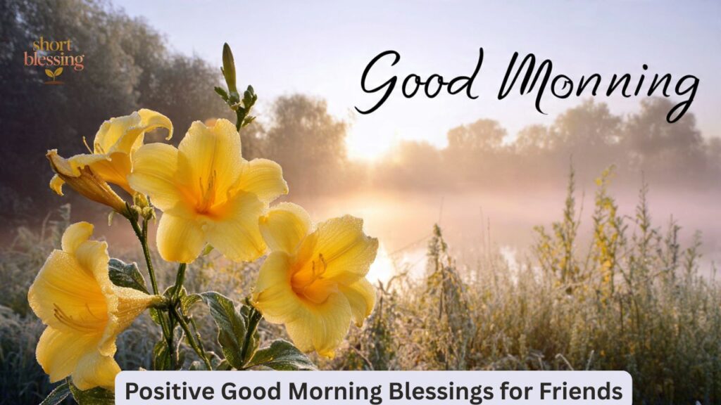 Positive Good Morning Blessings for Friends