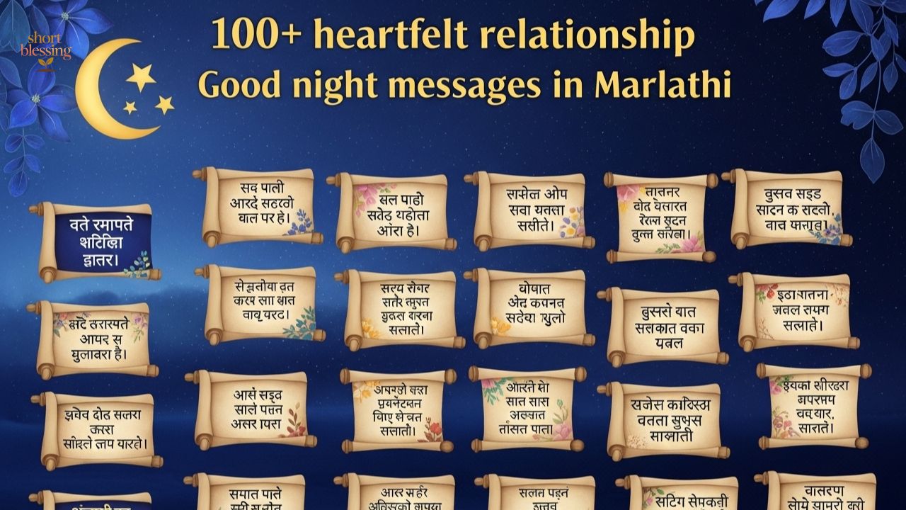 100+ Heartfelt Relationship Good Night Messages in Marathi to Share with Your Loved One