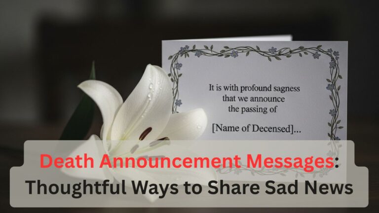 Death Announcement Messages: Thoughtful Ways to Share Sad News