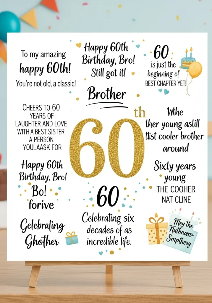 60th Birthday Quotes For Sister or Brother