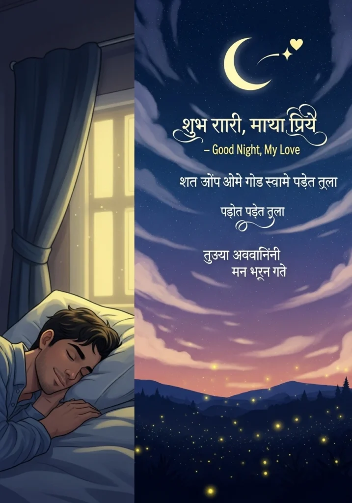 Heart Touching Good Night Messages Marathi for Him