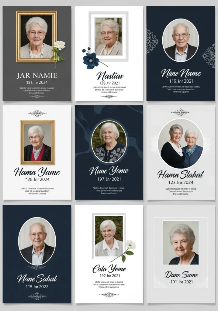 Professional or Group Death Announcements