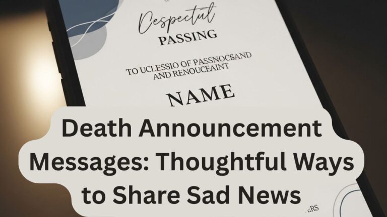 Death Announcement Messages: Thoughtful Ways to Share Sad News