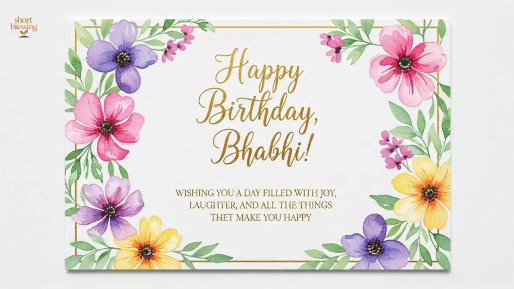 Simple Birthday Wishes for Bhabhi