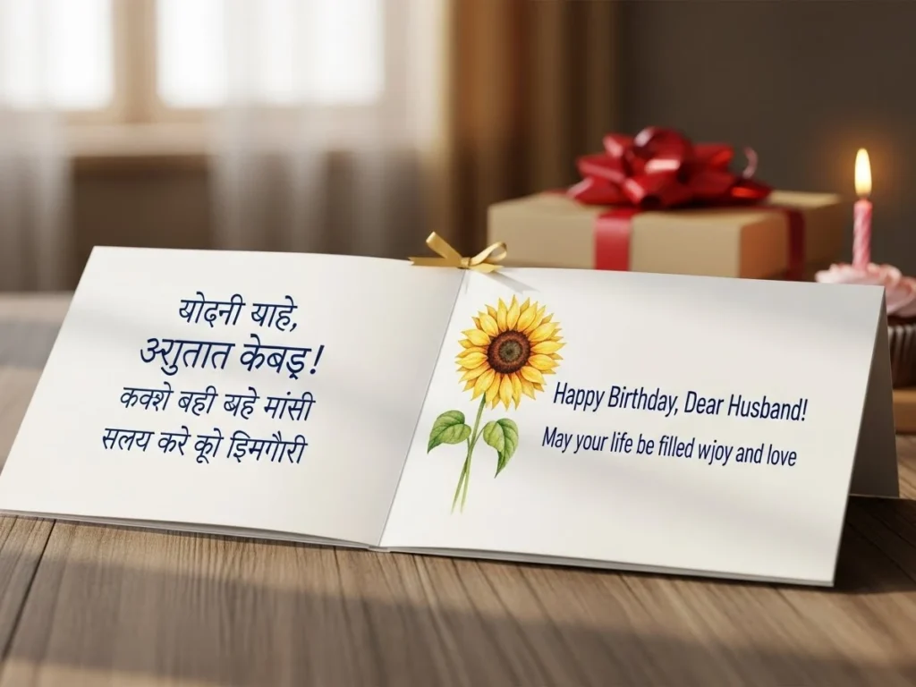 Husband Birthday Wishes in Marathi and English