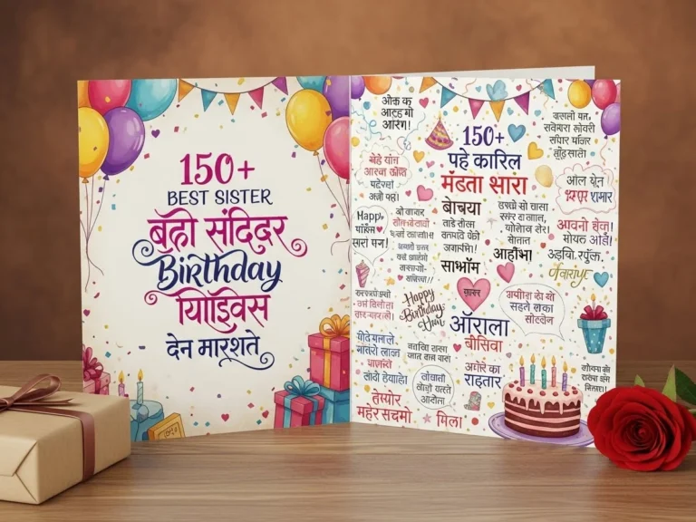 150+ Best Sister Birthday Wishes in Marathi