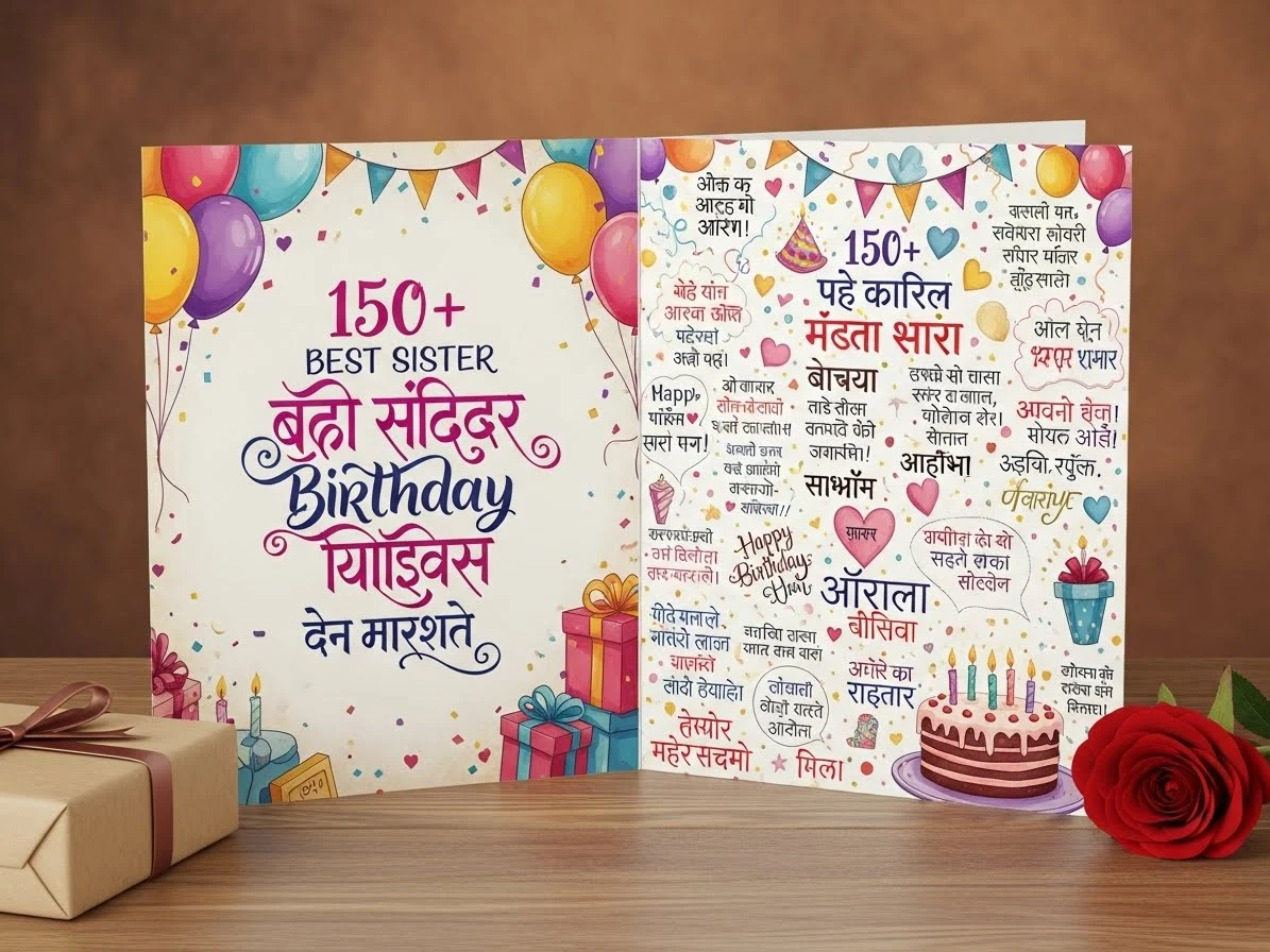 150+ Best Sister Birthday Wishes in Marathi