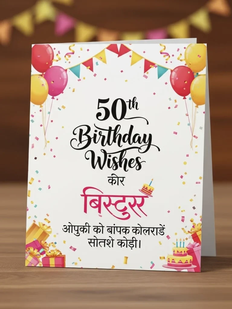 50th Birthday Wishes for Sister in Marathi
